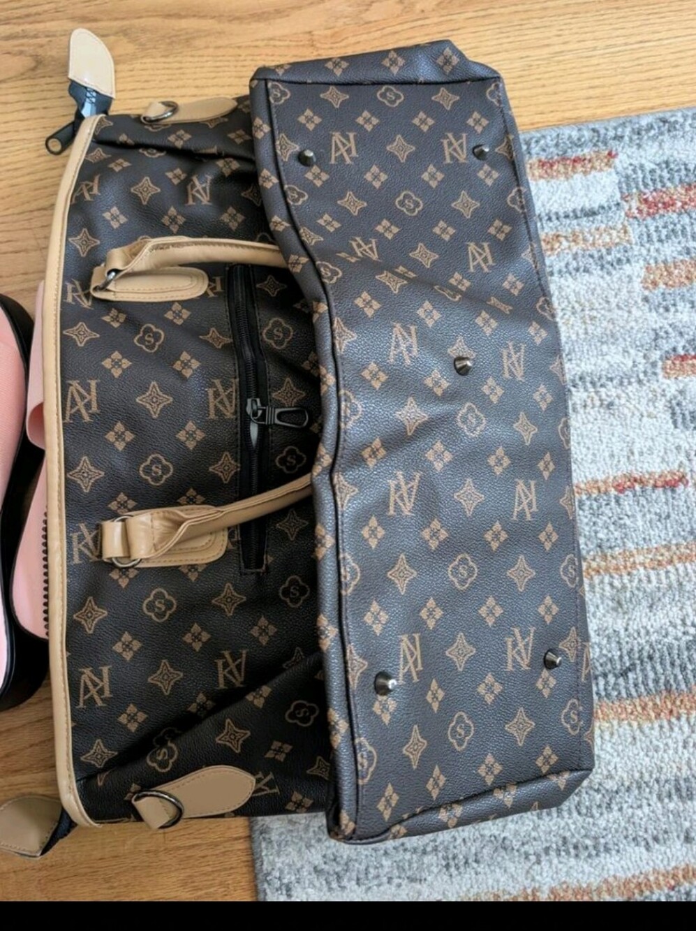 Monogram Travel Weekender Bag in Brown - Picture 3 of 8